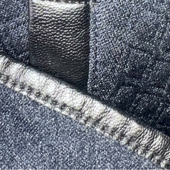 Black Madewell Skirt with Leather Trim Pockets zipper size 0 - Picture 6 of 7